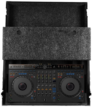 UDG Ultimate Flight Case AlphaTheta DDJ-GRV6 Black Plus (Laptop Shelf)