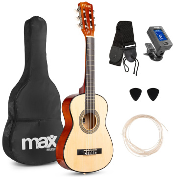 Max SoloArt Junior 1/4 Classic guitar pack, natural