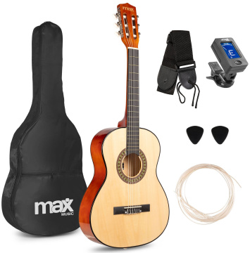 Max SoloArt Junior 3/4 Classic guitar pack, natural