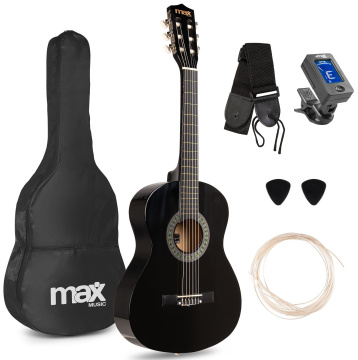 Max SoloArt Junior 3/4 Classic guitar pack, black