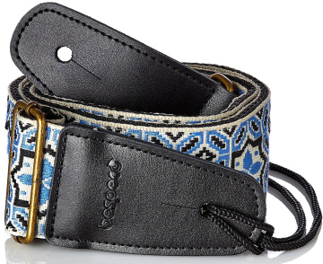 Bespeco Jacquard Strap Blue Pattern Metal Buckle