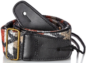 Bespeco Vintage-style Strap Black Pattern Wool/Polyester Metal Buckle