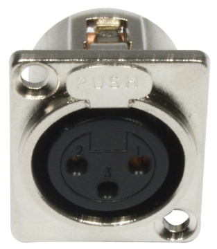Accu Cable AC-C-XF3 XLR 3pin female panel metal