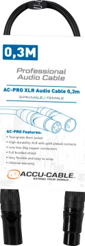 Accu Cable AC-PRO XLR audio cable 0,3m
