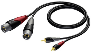 Procab CLA701/1.5 - 2x XLR M - 2x RCA - 1.5m