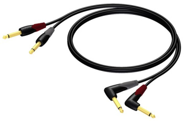 Procab CLA603/5 - 2x Jack 6,3 - 2x Jack 6,3 úhlový - 5m