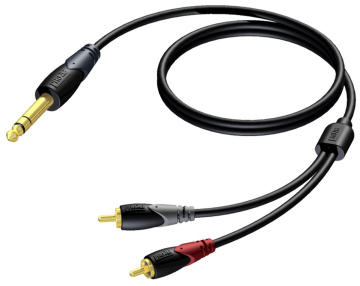 Procab CLA719/3 - Jack 6,3 - 2x RCA - 3m