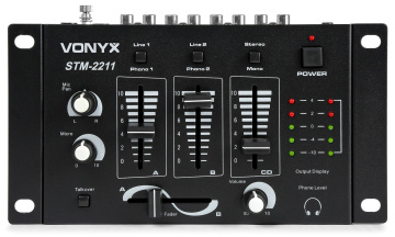Vonyx STM-2211B 4-Kanálový mixážní pult, černý