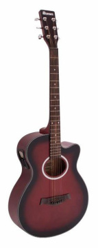Dimavery AW-400 Western guitar, redburst