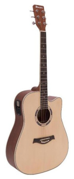 Dimavery JK-500 Western guitar, Cutaway, natur