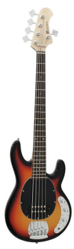 Dimavery MM-501 elektrická pětistrunná baskytara, sunburst