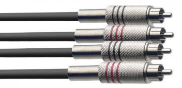 Stagg STC1C, kabel 2x RCA/2x RCA, 1 m