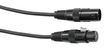 Eurolite DMX kabel XLR 5pin, 3m délka, černý