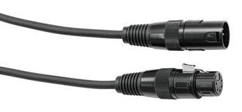Eurolite DMX kabel XLR 5pin, 1m délka, černý