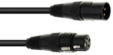 Eurolite DMX kabel XLR 3pin, 3m délka, černý