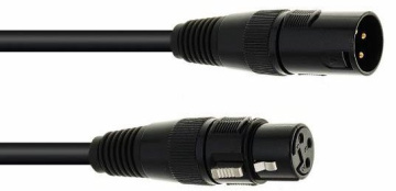 Eurolite DMX kabel XLR 3pin, 1m délka, černý