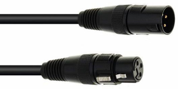 Eurolite DMX kabel XLR 3pin, 10m délka, černý