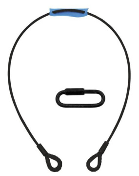 Eurolite Lanko jistící 6 x 1000 mm, až do 35 kg, černé, karabina typ B