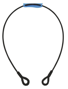 Eurolite Ocelové jistící lanko 1000 x 6 mm, černé, s koncovými úvazky