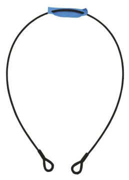 Eurolite Ocelové jistící lanko 1000 x 4 mm, černé, s koncovými úvazky