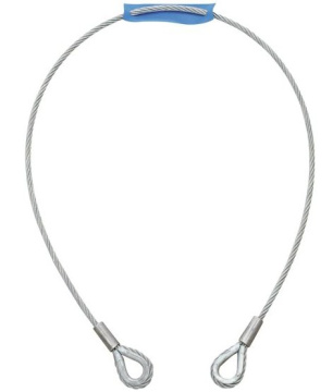 Eurolite Ocelové lanko 1000 x 6 mm, stříbrné, s koncovými úvazky