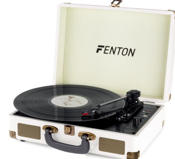 Fenton RP115G Retro gramofon s reproduktory a Bluetooth, krémový