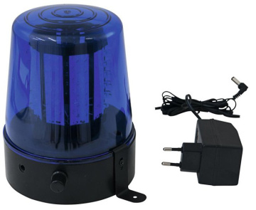 Eurolite LED policejní maják, 108 LED, modrý