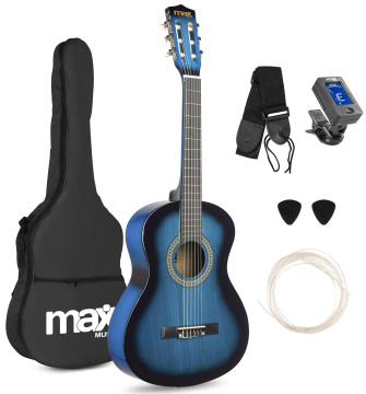 Max SoloArt Junior 3/4 Classic guitar pack blue