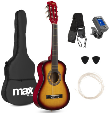 Max SoloArt Junior 1/4 Classic guitar pack sunburst