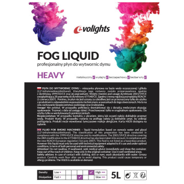 Evolights mlžná kapalina pro kouřostroj HEAVY 5 l