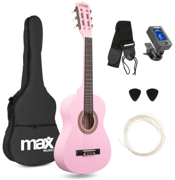 Max SoloArt Junior 1/4 Classic guitar pack pink