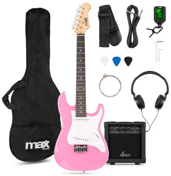 Max GigKit Junior 3/4 Electric guitar pack pink