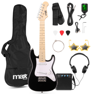 Max GigKit Junior 1/4 Electric guitar pack black
