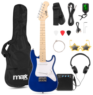 Max GigKit Junior 1/4 Electric guitar pack blue