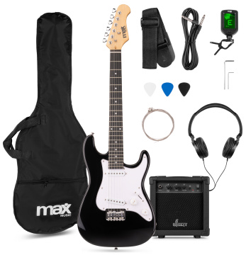 Max GigKit Junior 3/4 Electric guitar pack black