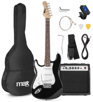 Max GigKit Electric guitar pack left handed black