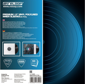 Reloop Premium 12'' Vinyl Polylined Inner Sleeves (50 kusů)