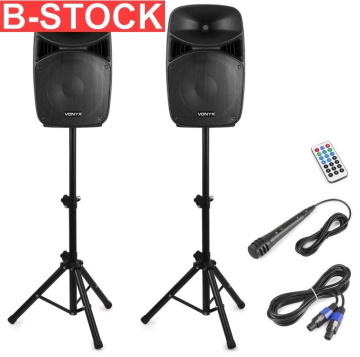 Vonyx VPS122A Plug & Play 800W Speaker SET With Stands B-stock