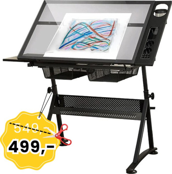 DNA PRO DESK 1 psací rýsovací stůl se zásuvkami