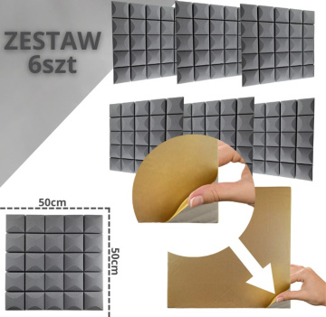 DNA AM5 GY akustický panel sada 6 ks šedý sa