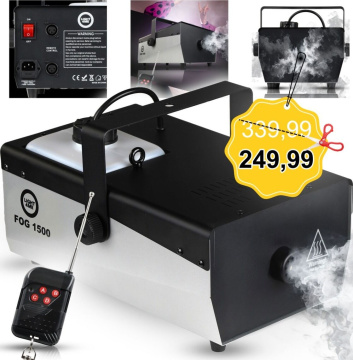LIGHT4ME FOG 1500 V2 výrobník dýmu mlhy dálkové ovládání be