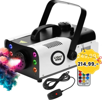 LIGHT4ME FOG 900 LED výrobník kouře mlhy ovladač be