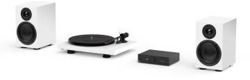 Pro-Ject Colourful Audio System - Stylový All-in-one Hi-Fi systém s gramofonem, Satin White