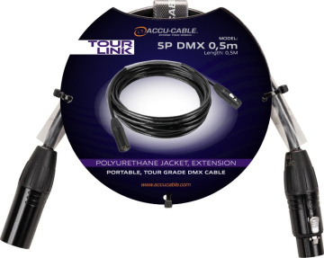 Accu Cable Tour Link 5P DMX 0.5m