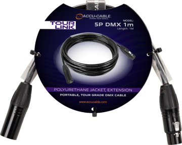 Accu Cable Tour Link 5P DMX 1m