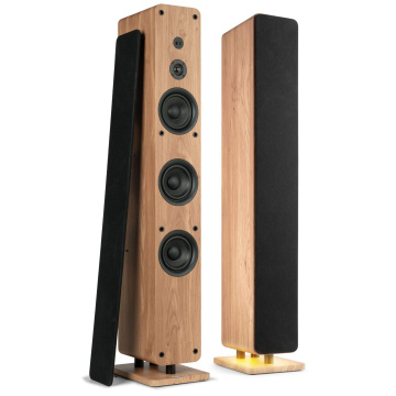 Audizio Arco aktivní set reproduktorů - HiFi reproduktory s bezdrátovým stereo párováním - 320 W - Vzhled dřeva