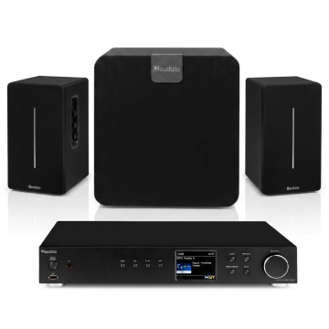 Audizio HiFi Set s internetovým rádiem, aktivními reproduktory a subwooferem