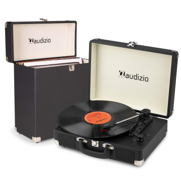 Audizio RP116BK gramofon s kufříkem na desky - LP přehrávač s reproduktory - Bluetooth vstup/výstup - Černý