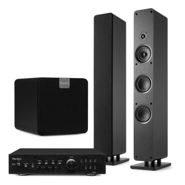 Audizio Stereo systém - Set domácího kina - Sloupové reproduktory, subwoofer a zesilovač - Černá - 480W