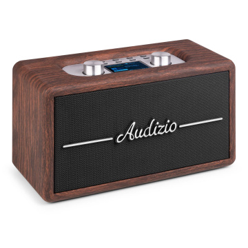 Audizio Audizio Tune60 Retro reproduktor - Bluetooth reproduktor - Bezdrátový reproduktor s dálkovým ovládáním - Dřevo